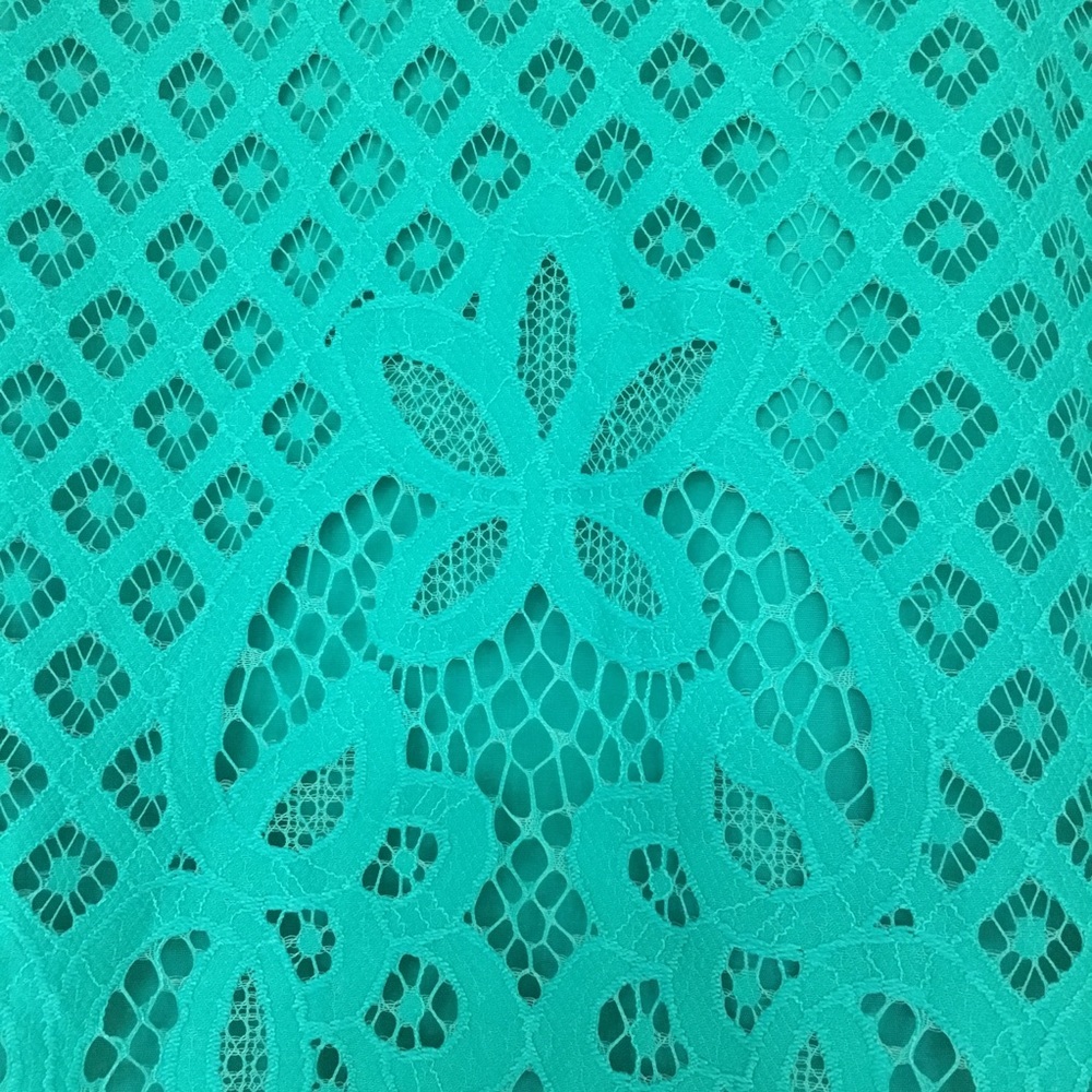 NWT Ann Taylor Loft teal lace pencil skirt 2P - Picture 3 of 6